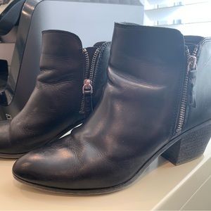 Frye Sacha Rustic Dual Zip leather booties